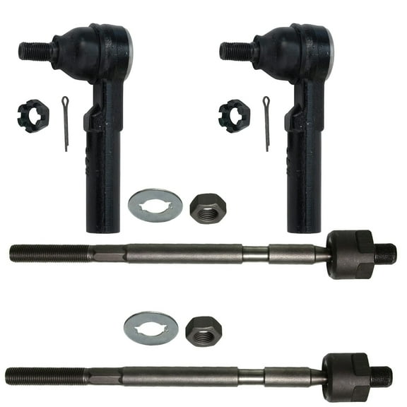 Detroit Axle 80076-4D Front Inner & Outer Tie Rod End Links (4PC Set) for 1993-1996 Nissan Altima