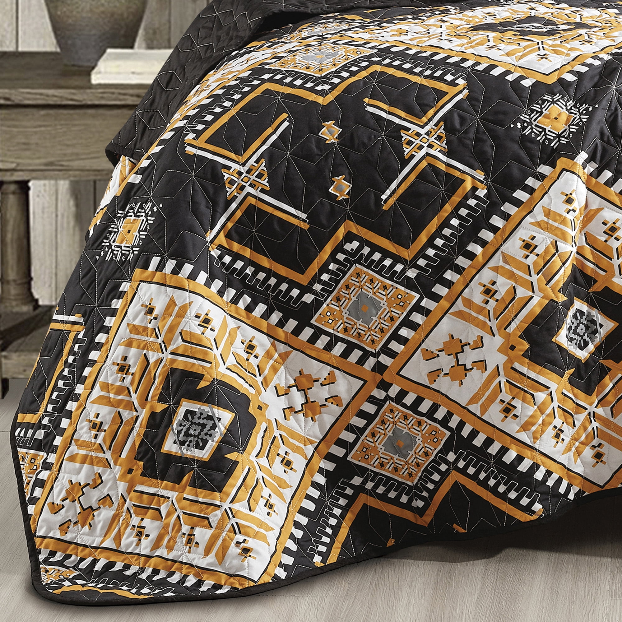 Evjk 3-Piece Decorative Lightweight Bedspread Set – Soft, Microfiber with Classic Print, King