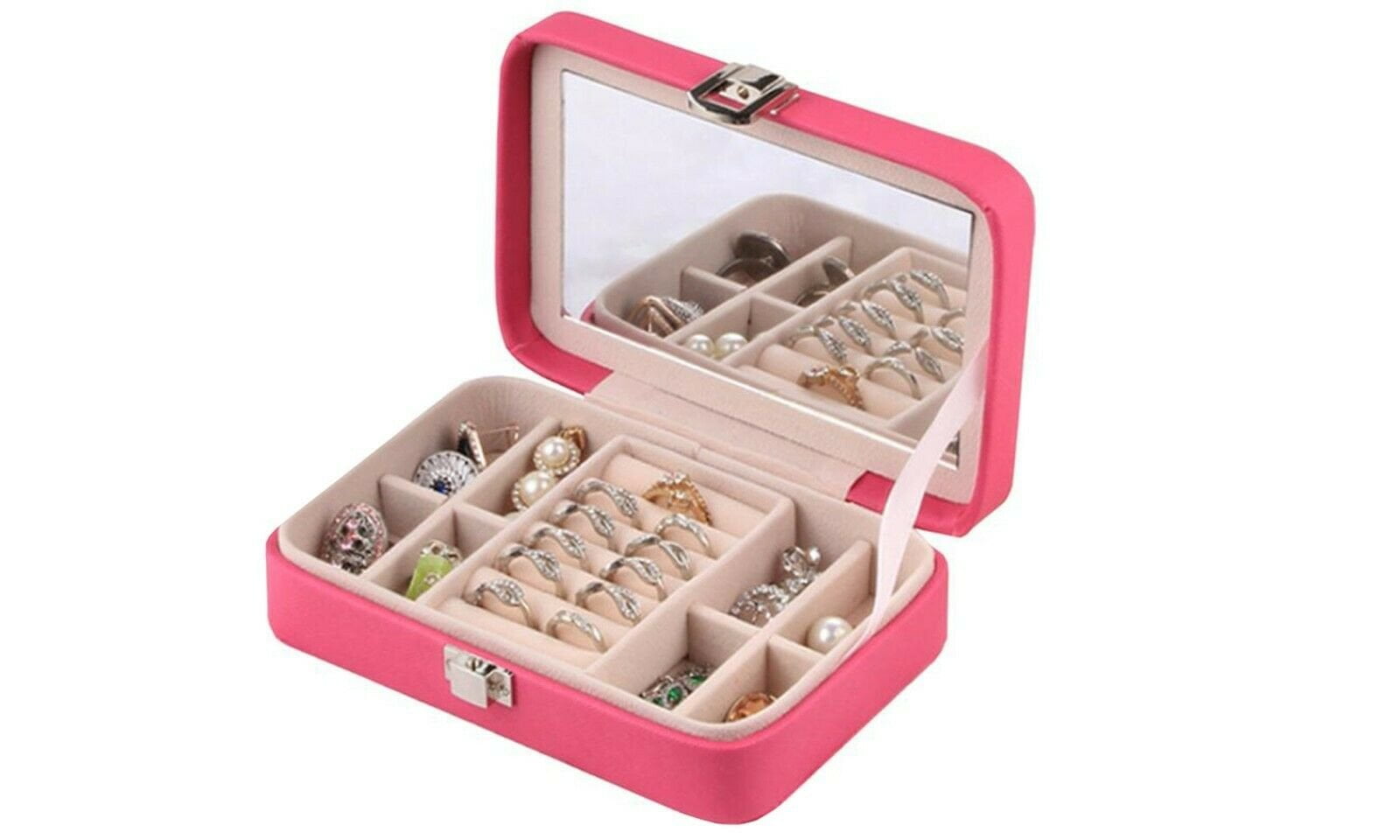 Kids Jewelry Box With Built In Mirror Removable Sectionals