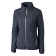 thumbnail image 2 of Women's Cutter & Buck Heather Navy Texas Longhorns Rainier Eco Insulated Puffer Full-Zip Jacket, 2 of 3