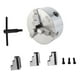 thumbnail image 1 of Acesorio de Lathe Chuck, 3 Kit de Chuck de Metal Auto Centrado en Mandíbula Con Llave Llave, Paravarias Piezas Sujetar, Hecho de Hierro Nodular, Destornillador Eléctrico Chuck, 1 of 7