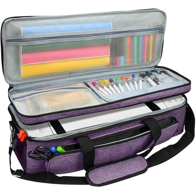  Double-Layer Carrying Case for Cricut Maker 3, Maker, Explore  Air 2, Explore 3, Die Cut Machine, Water Resistant Carrying Bag with  Cutting Mat Pocket, Storage Tote Bag for Tools Accessories, Floral 