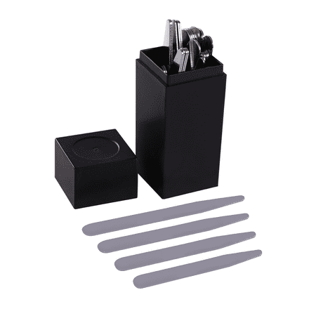 - HDE Metal Collar Stainless Steel Stays for Men's Dress Shirts - 4 Sizes, 40 pcs