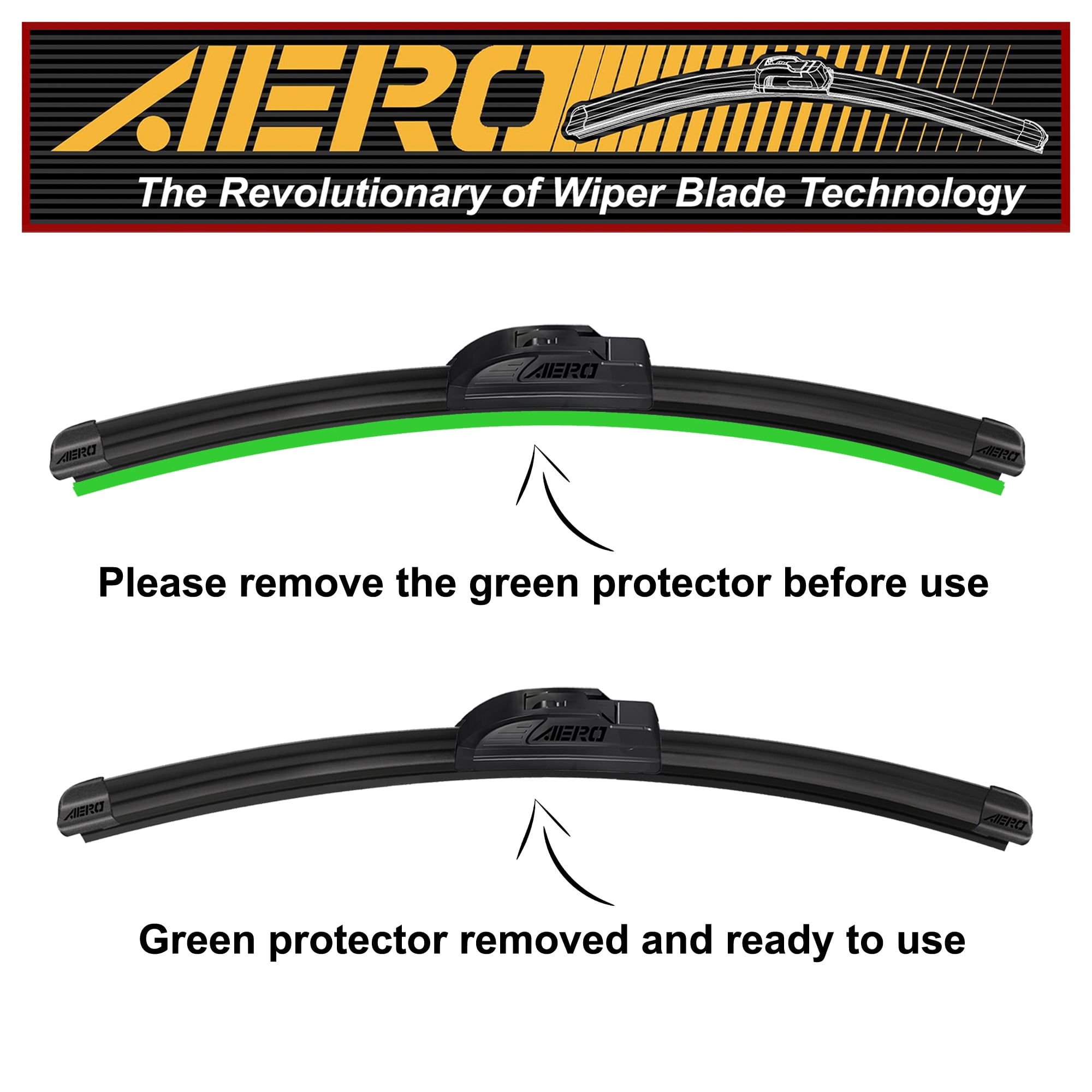 Extra Refills Set of 2 AERO 26"+24" OEM Quality Beam Windshield Wiper Blades Extra Refills Set of 2 AERO 26"+24" OEM Quality Beam Windshield Wiper Blades