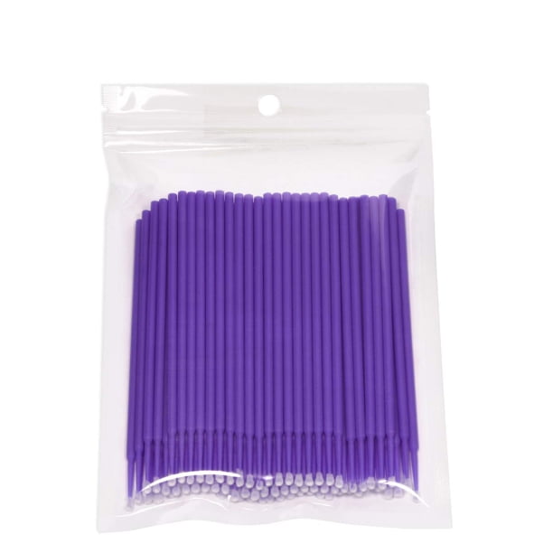 Hisopos de pestañas 1,5 mm de diámetro de la cabeza Mini aplicadores Cepillos Extensión de pestañas Herramientas individuales para quitar pegamento de pestañas para maquillaje Cuidado personal Uso