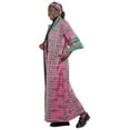 thumbnail image 2 of Satsuma Women's Long Kimono Robe with Pockets and Headwrap - African Print Trench Coat, 2 of 4