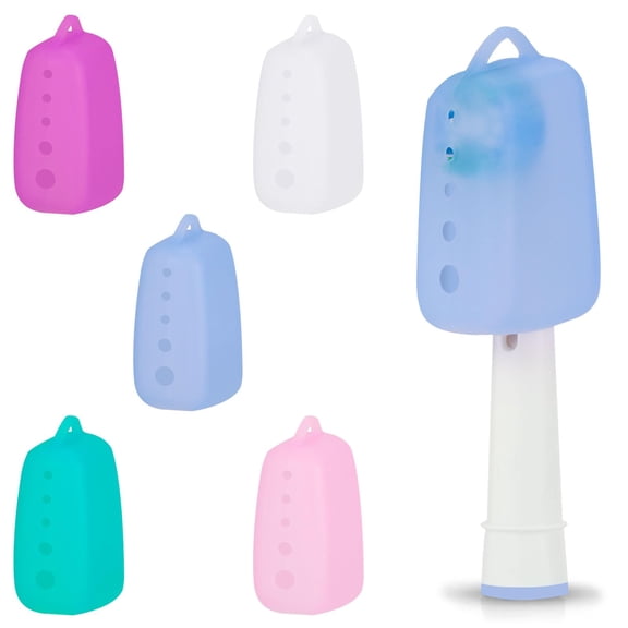 Portable Silicone Toothbrush Cover Caps, Hygienic Toothbrush Protectors for Electric & Manual Toothbrushes, Ideal Travel & Bathroom Accessories