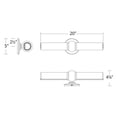 thumbnail image 4 of WAC Lighting Juliet 20" 2-Light Aluminum Bathroom Vanity & Wall Light in Chrome, 4 of 4