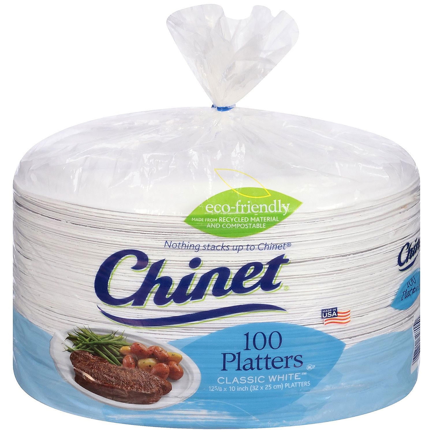 Classic White 125/8 x 10" Platters (100 ct.)