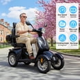 thumbnail image 2 of QEEKA Heavy-Duty All Terrain 4-Wheel Mobility Scooter, Black, 500 lb Limit, 2 of 8