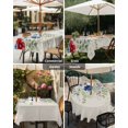 thumbnail image 6 of Outdoor Tablecloth with Umbrella Hole Zipper Red Blue Spring Floral Round Tablecloth 60" Waterproof Table Cloth Green Summer Botanical Watercolor Rustic Patio Table Cover Tablecloths for Picnic, 6 of 6