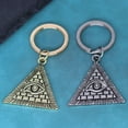 thumbnail image 3 of Vintage Men Keyring Women Egyptian Egypt Pyramid All-Seeing Evil Eye Illuminati Keychain Charm Pendant Key Chains, 3 of 3