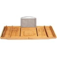 thumbnail image 6 of D'Eco 79 Luxury Bamboo Bathtub Caddy Tray, with Book & Wine Holder, 6 of 6