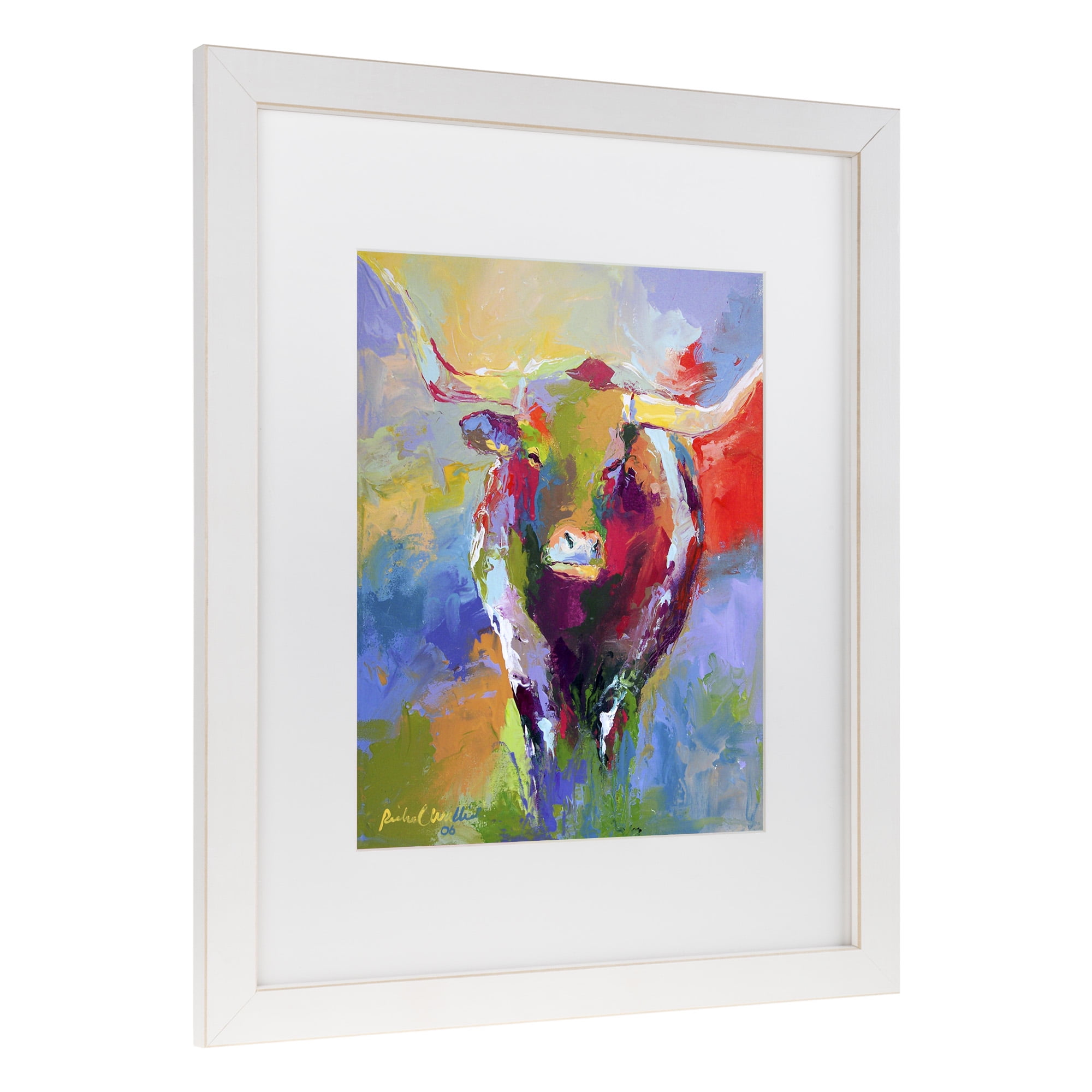 Richard Wallich 'Longhorn' Matted Framed Art