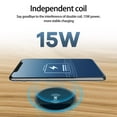 thumbnail image 4 of 1 Set Wireless Charger Fast Charging Overcharging Protection Ultra-Thin High Power Wide Compatible Charge Device Acrylic Desktop Built-in Phone Wireless Charger Station for Home,Black, 4 of 7