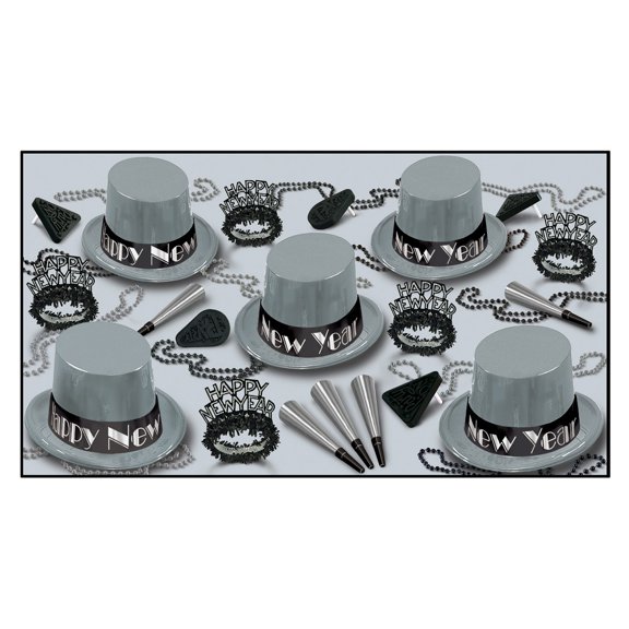 Beistle The Simply Silver Party Kit For 10 People For New Year's Eve