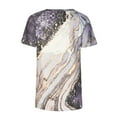 thumbnail image 5 of USSUMA Summer Tops for Women Trendy, Women's Summer Marble Print Tunic Top Loose Fit Short Sleeve T Shirt Blouses Casual Dressy Swing Shirt Tees Pullover Tops, 5 of 8