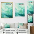 thumbnail image 4 of Designart "Turbulent Teal Waves Drama I" Coastal Waves Floater Framed Canvas Wall Art, 4 of 5