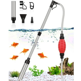 Aquarium Siphon Fish Tank Syphon Vacuum Cleaner Pump Semi-automatic Water  Change Filter 