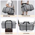 thumbnail image 4 of Bolsa de viaje plegable para hombres y mujeres, fin de semana grande de 65 L con compartimento para zapatos, bolso impermeable, 4 of 5