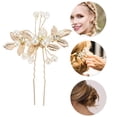thumbnail image 3 of Unique Bargains 1 Pc Decorative Hairpin U-shaped Faux Pearls Hair Hairpin for Women Gold Tone, 3 of 5