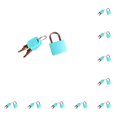 thumbnail image 3 of Riwesomey candado juguete accesorio de enseñanza accesorios de bricolaje tamaño compacto capacidad manual sensorial educación temprana suministros Azul claro 10piezas Riwesomey CBP373916, 3 of 5
