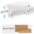 thumbnail image 6 of VIVO Electric 83” x 30” Stand Up Desk Workstation, White Table Top, White Frame, 6 of 8