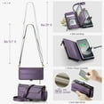 thumbnail image 2 of Dteck for Galaxy Z Fold 6 Case with Pen Holder Slot & Stylus, RFID Blocking Leather Wallet Case for Samsung Galaxy Z Fold 6 Case Zipper Pocket Handbag Crossbody Lanyard Strap,Purple, 2 of 9
