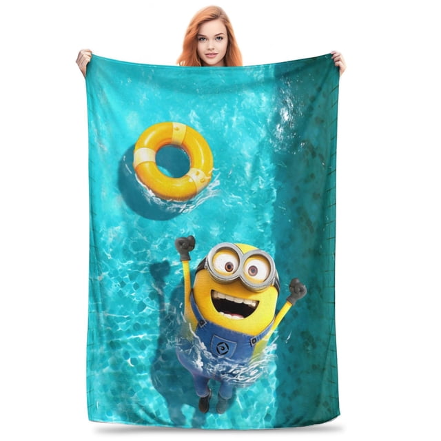 Manta de franela de los Minions de Mi villano favorito para decoración de habitación, para cama y sofá, 50 x 40 pulgadas