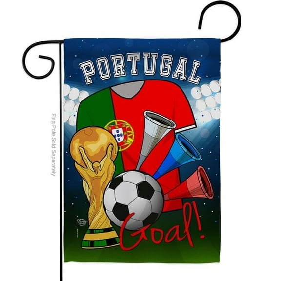 Ornament Collection G192107-BO World Cup Portugal Soccer Sports 13 x 18.5 in. Double-Sided Decorative Vertical Garden Flags for House Decoration Banner Yard Gift