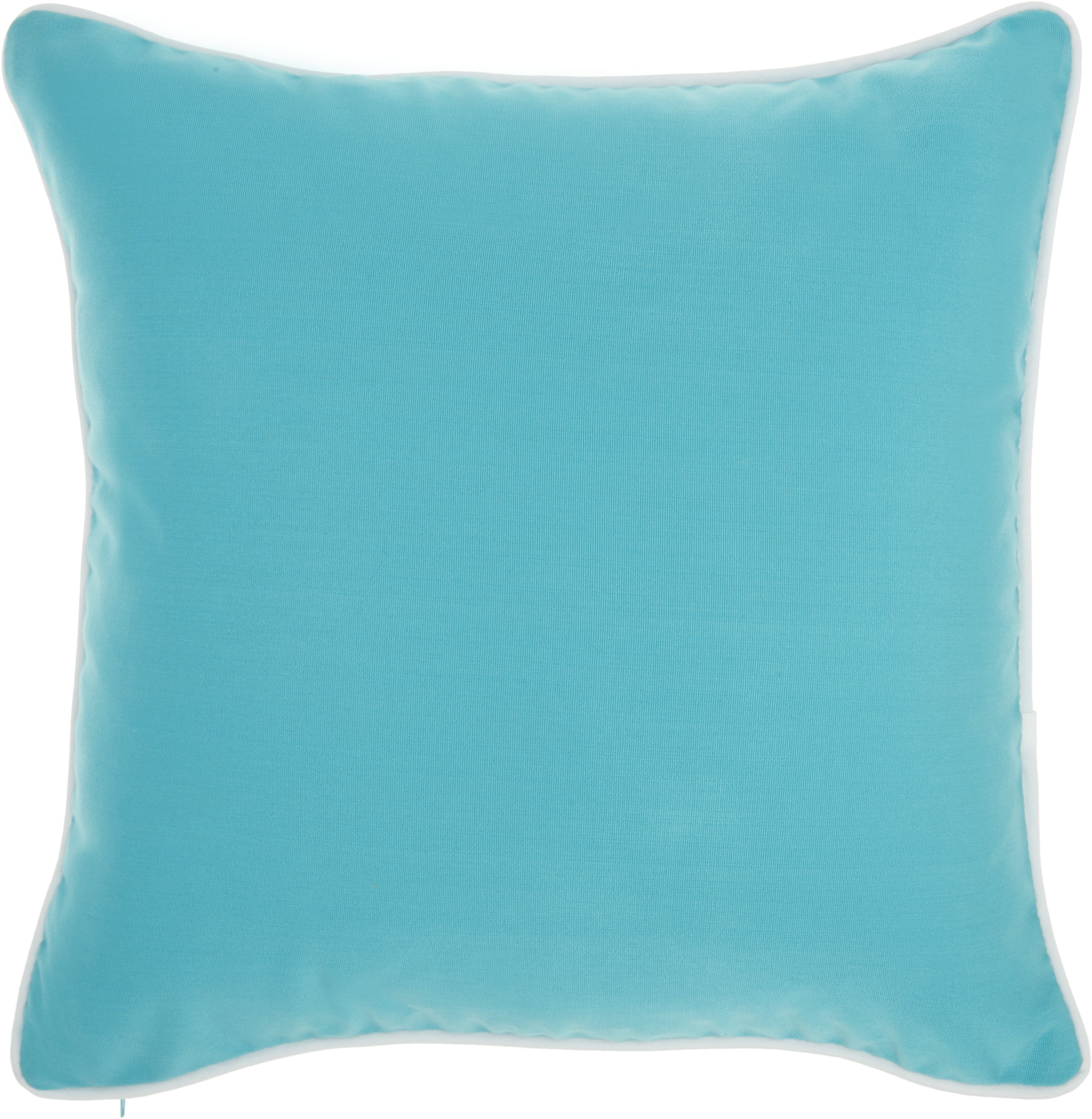 Nourison Outdoor Pillows Turquoise Decorative Throw Pillow , 18"X18