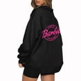 thumbnail image 2 of Mode Décontractée à Manches Longues Imprimé Floral Fermeture Éclair Épaule Extérieure Surdimensionnée Sweat-Shirts Noir S, 2 of 6