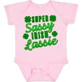 thumbnail image 3 of Inktastic Super Sassy Irish Lassy with Green 4 Leaf Clovers Boys or Girls Baby Bodysuit, 3 of 5