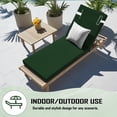 thumbnail image 6 of Chaise Lounge Cushions for Outdoor Furniture, Waterproof 72 x 21Inch Patio Lounge Cushion with Ties, 3 inch Thicks Patio Lounge Chair Cushion Replacement（dark green,1pcs), 6 of 6