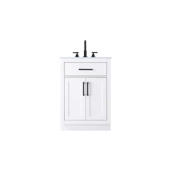 Elegant Kitchen and Bath Alden 24 inch Single Bathroom Vanity in White