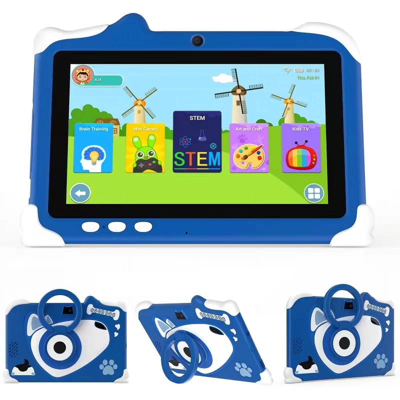 Kids Tablet, Toddler Tablet, 7-inch Tablet, 4GB + 32GB Android 12 Tablet, WiFi Dual Camera, HD IPS Safety Eye Protection Screen, Parental Control APP, Latest Model Kid Tablets
