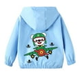 thumbnail image 4 of Eltusu Boys Jackets, Waterproof Lightweight Windproof Hooded Outerwear with Pockets Blue Size 6 T, 4 of 5