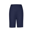 thumbnail image 3 of Frostluinai Bermuda Shorts for Women with Pocket Womens Solid Yoga Sporty Shorts High Waisted Long Shorts for Running Workout Athletic, 3 of 9