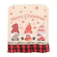 thumbnail image 2 of kiskick Christmas Tablecloth Christmas Style: Fine Workmanship Festive Pattern Snowflake Faceless Doll Decoration Stain-Resistant Christmas Home Chair Cover Table Mat for Home Holiday Elegance, 2 of 7