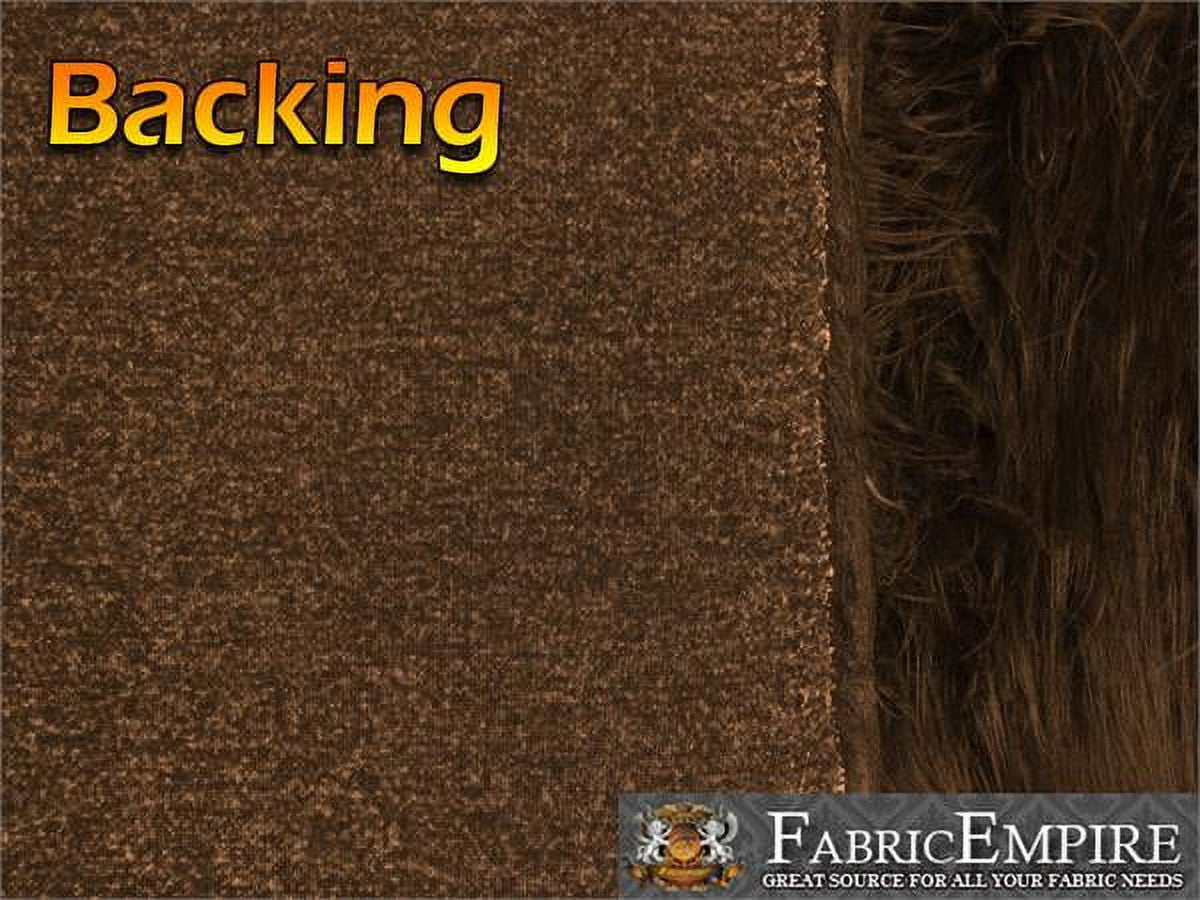 Faux Fur Fabric Long Pile Gorilla BROWN / 60" Wide / Sold by the yard