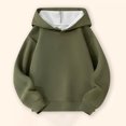 thumbnail image 5 of JIAYUE Boys Hoodie Solid Color Baggy Long Sleeve Pullover Sweatshirt Casual Kids Top for Fall Outdoor Wear,3-4 Years, 5 of 5