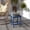 Blue + HDPE, variant on Decorative End Table with Woven Lattice Design, White Ceramic Garden Stool for Patio and Indoor Use, 13x18 Inch