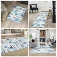 thumbnail image 2 of Runner Rug Washable Checkered  Rugs for Living Room Bedroom Kitchen Hallway Entryway Laundry Contemporary Abstract Rug Modern Geometric Rug Low Pile Office Rug Non Slip Blue, 2 of 9
