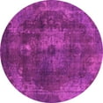 thumbnail image 1 of Ahgly Company Indoor Round Abstract Pink Modern Area Rugs, 6' Round, 1 of 4
