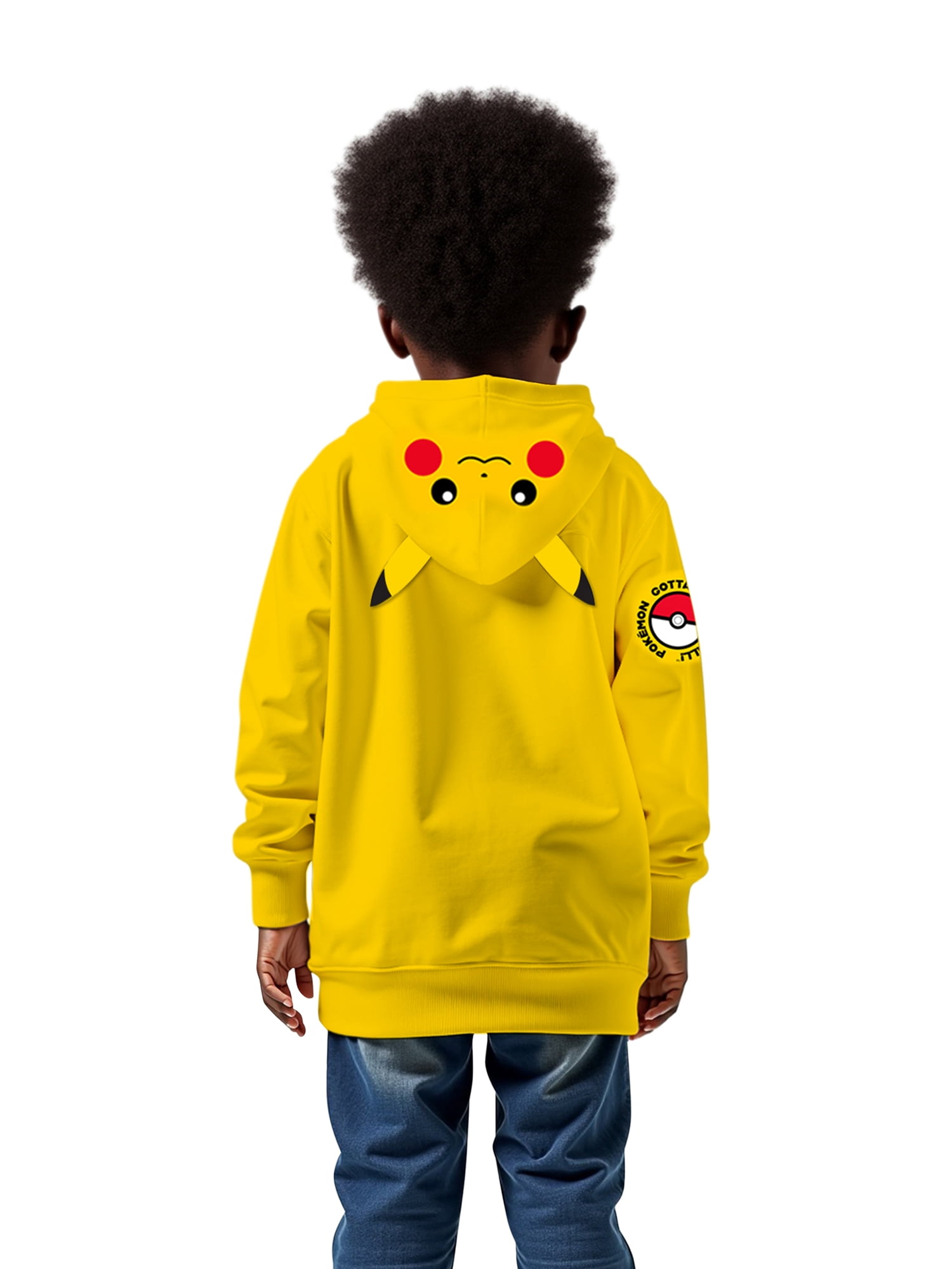 Boys, Licensed Cosplay Hoodie, Pokemon Pikachu, Sizes XS-XXL