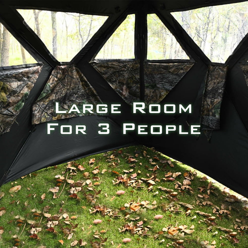Aimee Lii 3 Person Portable Pop-Up Ground Hunting Blind with Tie, Outdoor Camping Hiking Tent Aimee Lii 3 Person Portable Pop-Up Ground Hunting Blind with Tie, Outdoor Camping Hiking Tent