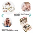 thumbnail image 4 of Shivering Square Travel Jewelry Box Earring Necklace Bracelet Holder Organizer Stand Display Case Decorative Storage Box, 4 of 6