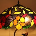 thumbnail image 3 of CHLOE Mariebelle Tiffany-Style Floral Stained Glass Table Lamp 16" Width, 3 of 9