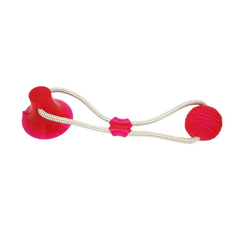 Dog Toys Chew Toy Teeth Cleaning Tool For Dogs Selfplaying Rubber Ball Toy With Suction Cup Dog