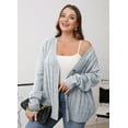 Women's Thicken Cable Knit Long Sleeve Open Front Cardigan Jacket Coat V Neck Button Down Sweater Coat Outwear